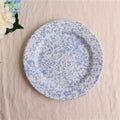 OEM Hot Sell Impression Splash-ink Enamel Blue Dinnerware Home Crafts Creative Enamel Plates