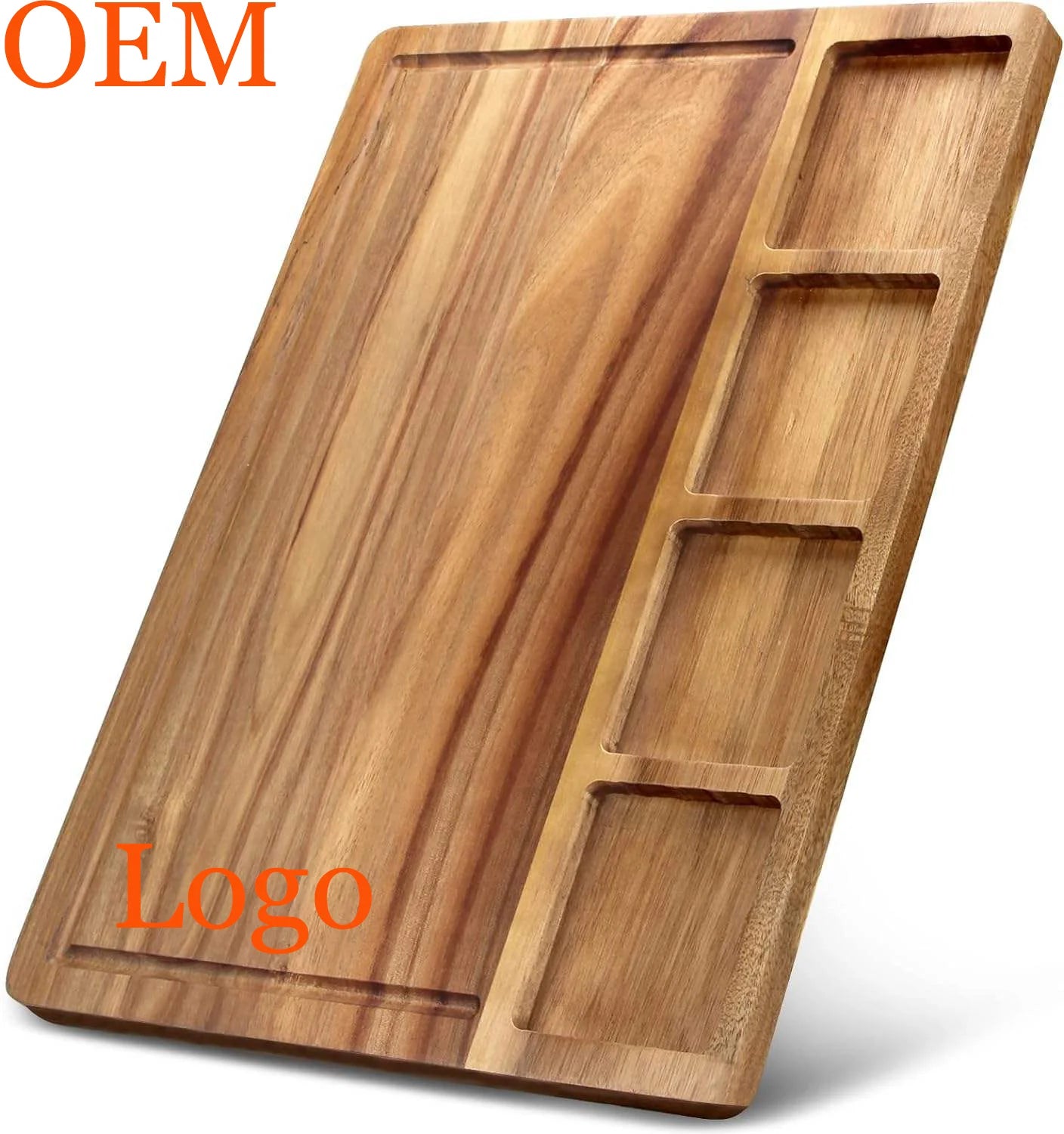 Custom Acacia Wood Chopping & Cutting Board 4 Containers Serving Cheese Party Charcuterie Deli Butcher Block Serving Platter