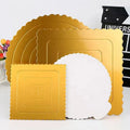 4/6/8/10inch Gold White Round Cake Board Thicken Paper Cardboard Cake Base Boards