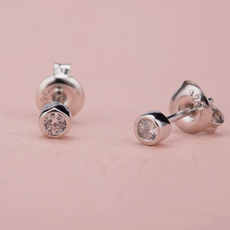Cheap 925 Silver Beaded Earrings Stud Earrings