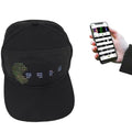Rechargeable LED Panel Programmable Bluetooth Control Business Common Message Display 5-Panel Twill Tropical LED Hat Cap
