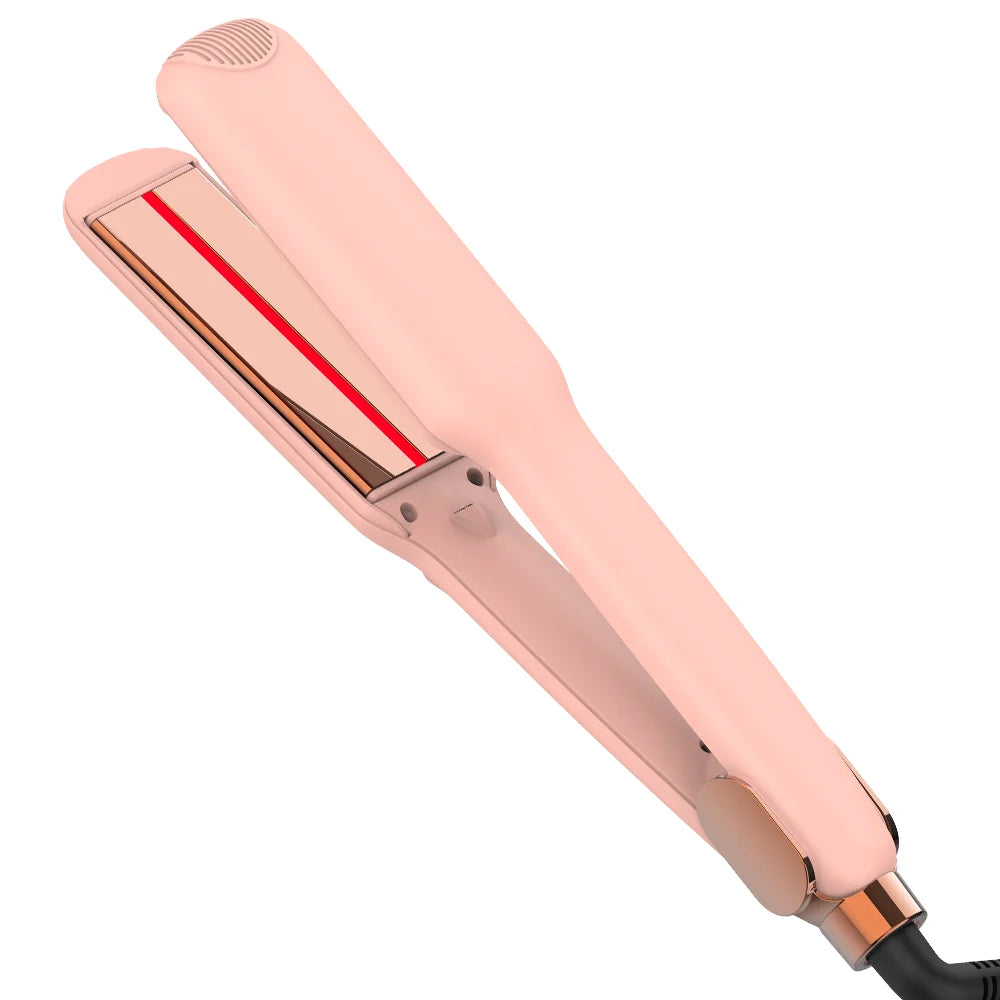 Ready to Ship Infrared Hair Straightener Titanium Plates Ceramic Heater for Fast Heating Create Straight and Curled Styles