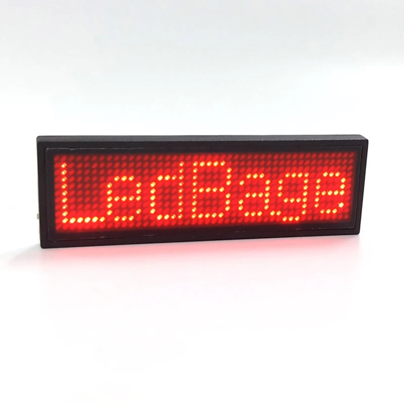 App Edit Messages Display LED Name Badge Rechargeable Battery Mini Led Name Plate Pin Magnetic Wearable Wireless Led Name Tag