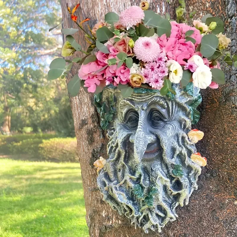 Big Mouth Tree Face Outdoor Tree Face Outdoor Tree Decorations Outdoor and Indoor Unique Bird Feeders - Tree Trunk Face