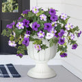 Artificial Petunias Flowers Plants Spring Silk Flower Hanging Floral for Home Garden Balcony Yard Porch Realistic Indoor Decor