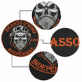 Motorcycle Large Size Biker Skull Patches Embroidery for Leather Jacket