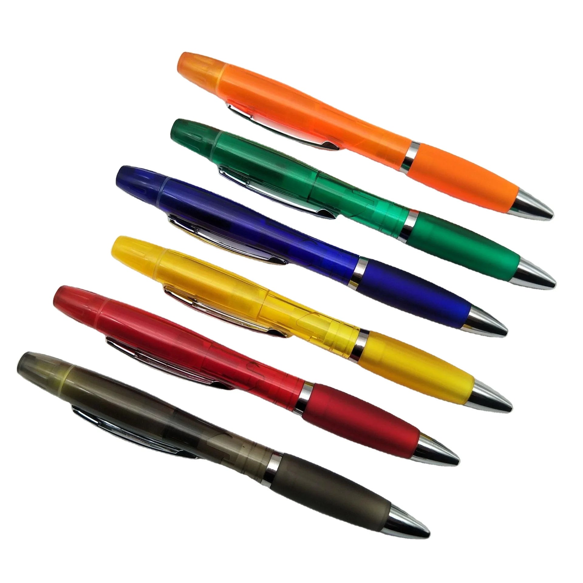 Custom Logo Plastic Advertising Ballpoint Pen Multi-Functional Business Click Pen 1.0mm Writing Touch Screen Function Gifts