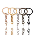 25/30mm Key Ring Key Chain Sheep Eye 5 Colors Plated Oval Split Keychain Keyrings for DIY Jewelry Making