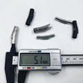 BMZ New 2025 5mm Frozen 316L Stainless Bayonet Clasp for Bracelet Making Matte Black 6mm Round Push Clasp Closure for Jewelry