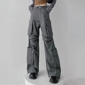 Women Loose Thermal Elastic Waist Fashion Casual Dance Cargo Pants With Pockets
