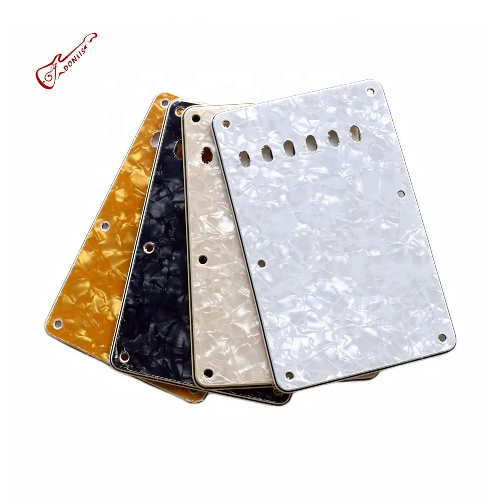 Donlis for ST Guitar Back Plate Pearloid Tremolo Cover Plates BC16 Vintage 6 Holes for 6 String Electric Guitar Parts