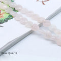 DIY DIY Crystal Crafts Flat Round Wheel Shaped Gemstones Strands Natural Stone Rose Quartz Beads for Jewelry Making