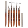 New Style Sandalwood Nail Drawing Pen Nail Art Liner Brush Gel Polish Diy Nail Brush 6 9 12 15 18mm
