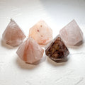Valentine's Day Crystal Crafts Diamond Healing Energy Stone Red Fire Quartz Diamond Tower for Gift