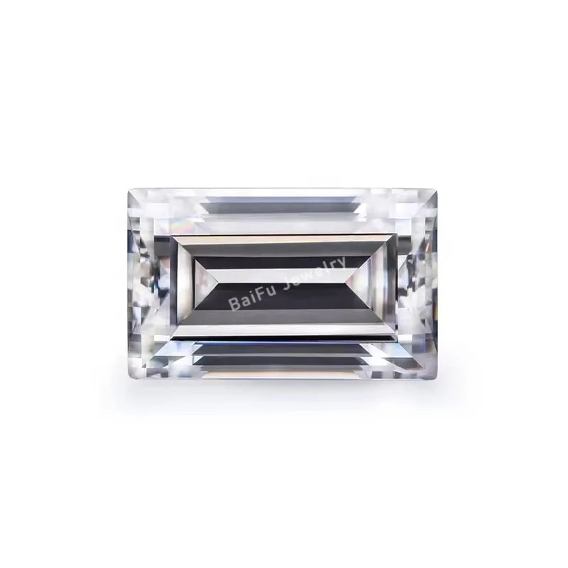 Baifu Jewelry Wholesale Price DEF VVS Step Cut White baguette Moissanite