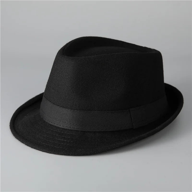 Wholesale Design Your Own Fedora Hat Short Brim Fedora Felt Hat Cheap Price Felt Fedora Hats Men