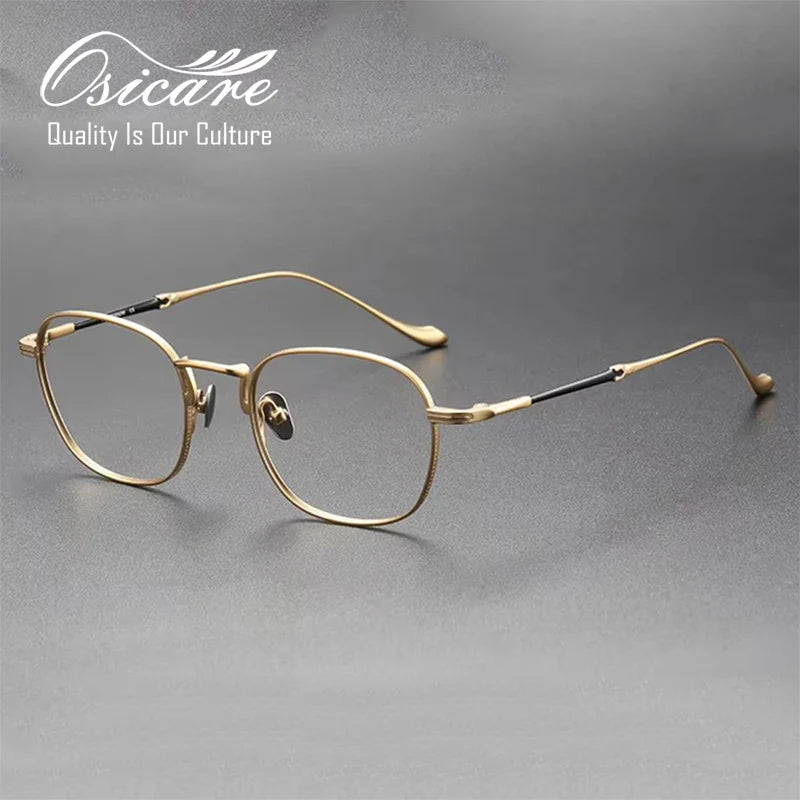 Luxury Designer Brand Custom Logo Montura De Gafas Lujo Cadre De Lunettes Eye Glasses Men Pure Titanium Eyewear Optical Frame