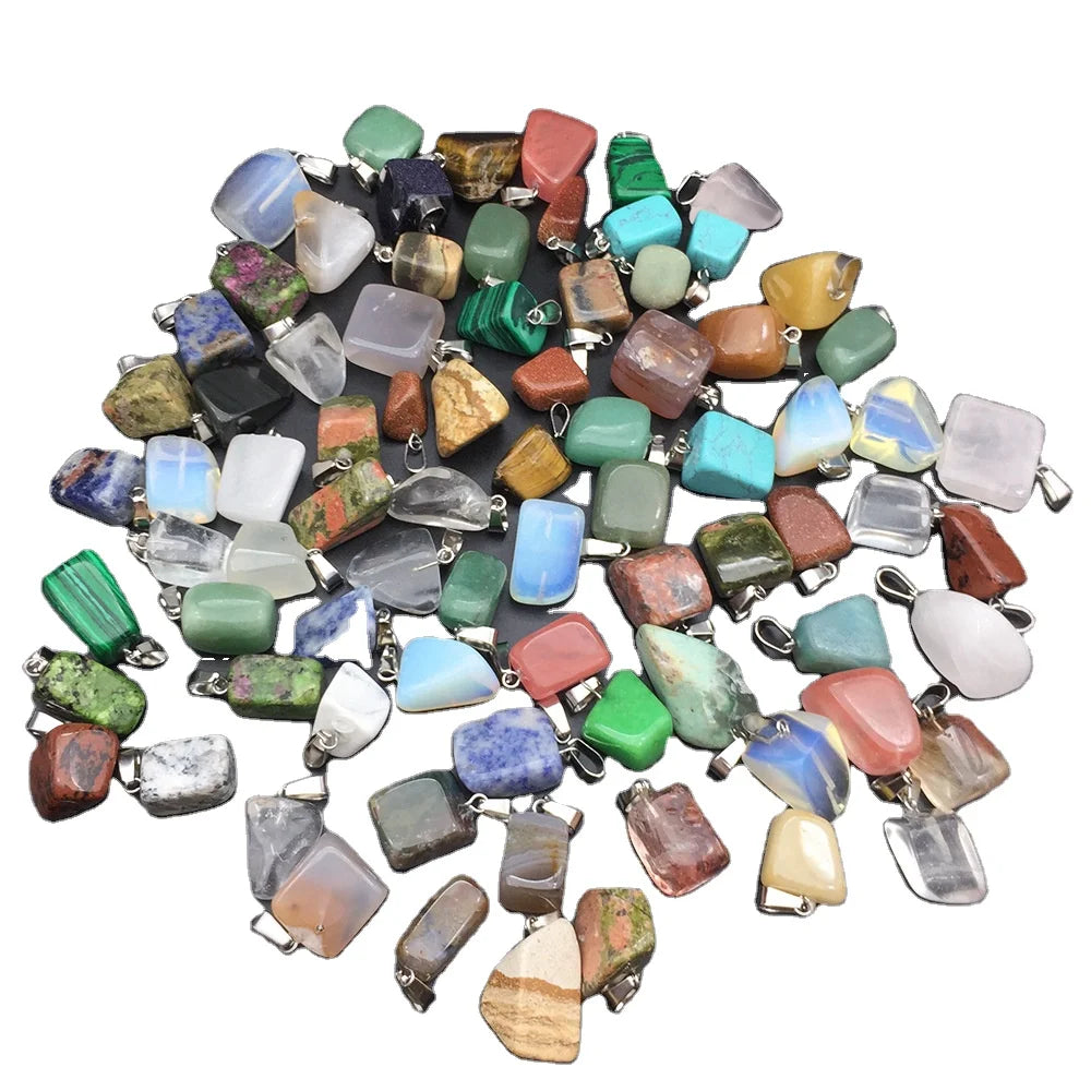 Hongzhuo Wholesale Various Types Natural Polished Gemstone Tumbled Stones Pendant Assorted Stone for Sell Jewelry