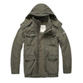Outdoor 100% Cotton Casual Camouflage Cargo Wash Water Lengthen Coat Jacket
