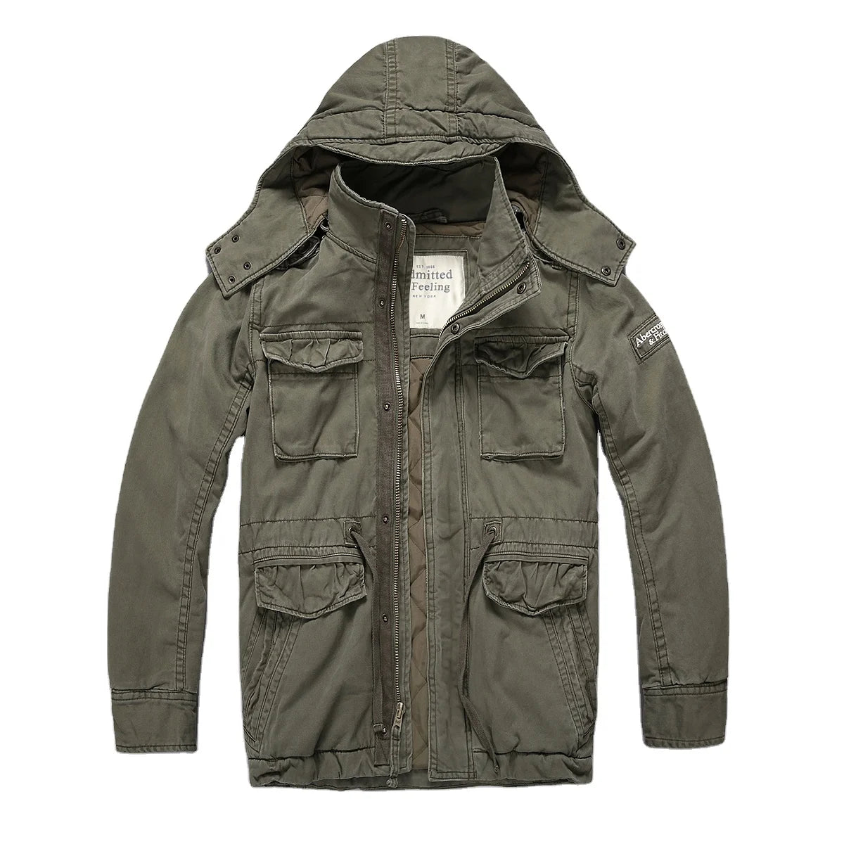 Outdoor 100% Cotton Casual Camouflage Cargo Wash Water Lengthen Coat Jacket