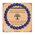 Risingmoon 1pc/card Agate Bracelets Yoga Tree of Life Bracelet Ojo Healing Natural Stone Bead Bracelet Adjustable for Gift