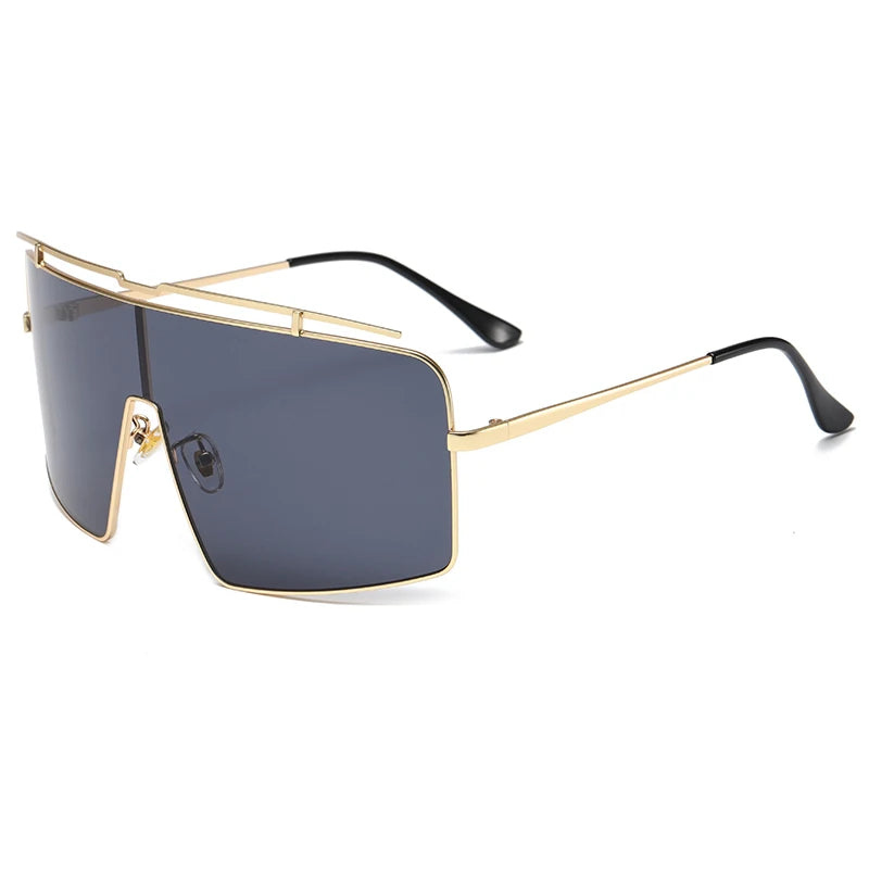 Superhot Eyewear 27261 Fashion 2023 Oversized Metal Flat Top Mono Lens Shades Sunglasses