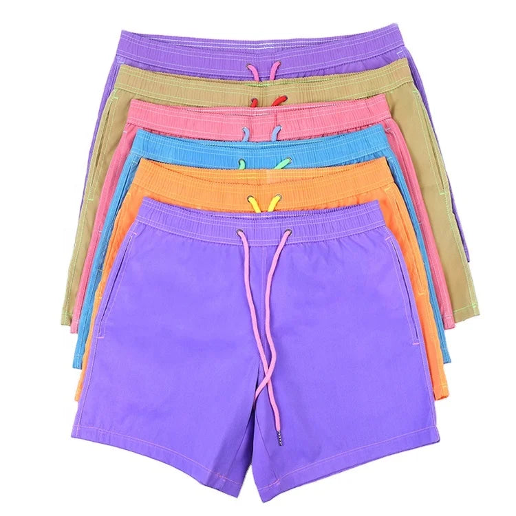 Best Selling Color Changing Shorts Mens Design Your Own Logo Swim Trunks Summer Beach Boardshorts Waterproof Swimming Trunks