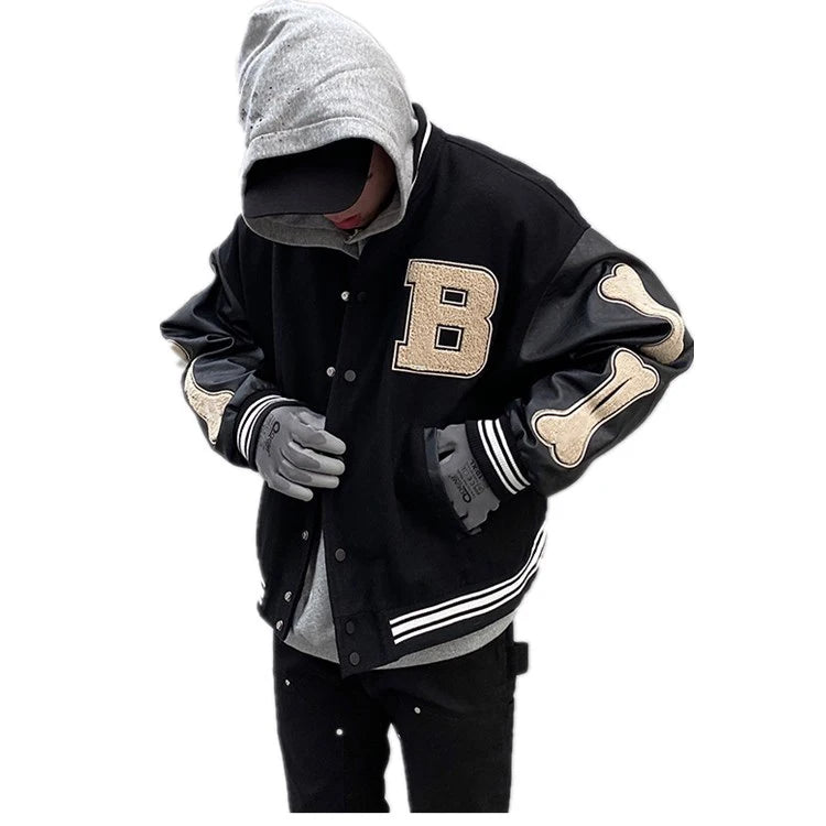 Embroidery Patches Mens Bomber Satin Unisex Green Blank Oversized Wool Linen Letterman Cotton Leather Sleeve Varsity Jacket