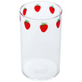 300ml Strawberry Cute Glass Cup With Straw Creative Transparent Water Cup Student Milk Heat Resistant Glass Nana
