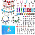Unicorn Mermaid Charm Gold Plated Bracelet Jewelry Making Kit for Girls Pendant Colorful Cartoon DIY Children's Bracelet Sets