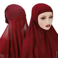 Chiffon Hijab Muslim Plain Muffler Islamic Bandana Malaysia Inner Under Bubble Arab Shawl Instant Scarf