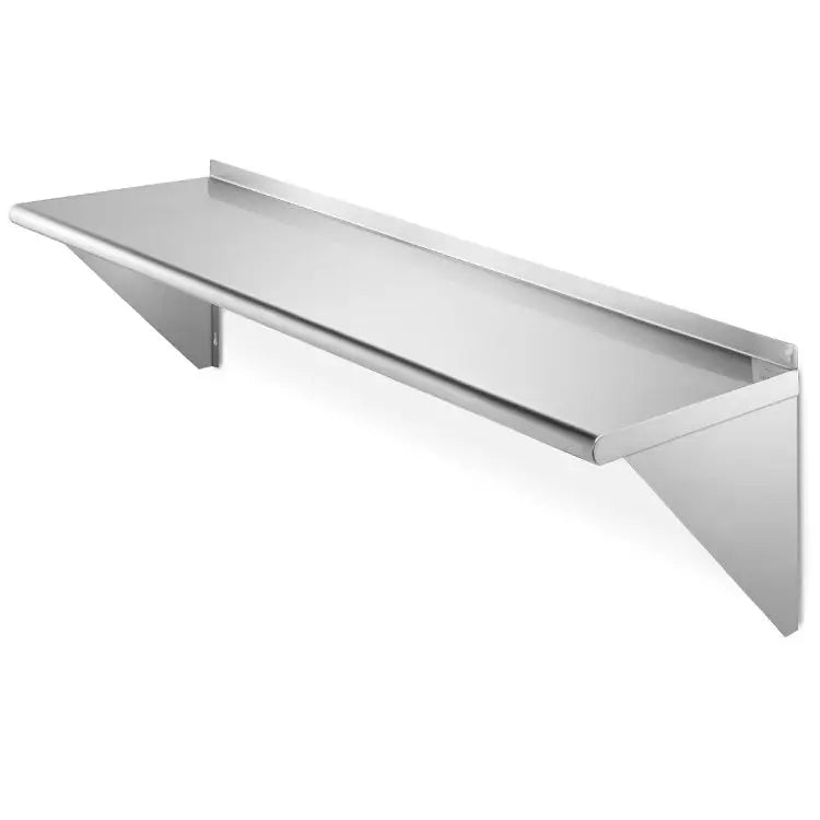 Customized Ss 304 Commercial Kitchen Wall Shelf Stainless Steel Microwave Oven Floating Shelves Wall Mount Storage Shelf