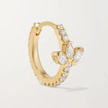 LOZRUNVE Fine Jewelry Silver 925 Custom Lotus Marquise Crystal Huggie Hoop Earring Set