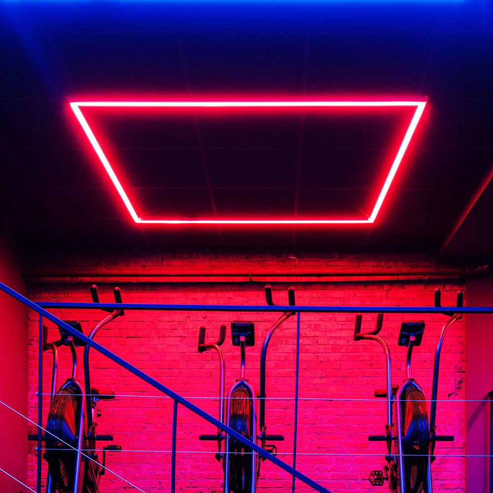 100lm/w 5cm Wide Suspended Led Linear Profile Light RGB square Shape Linear Lighting