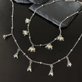 2026 New Stainless Steel Chain Elephant Tower Pendant Collarbone Chain Simple Fashion Women's Silver Pendant Necklace