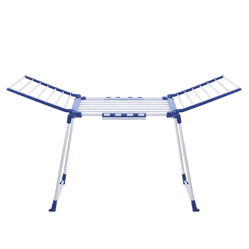 Wing Folding Design Home Use Direct Multi-Function Standing Type Iron Single Tier Floor Clothes Drying Rack