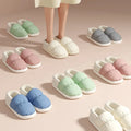 winter women man waterproof fuzzy plush fleece faux fur thick sole home indoor warm slipper shoes