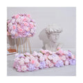 E- Winter Wonderland Decorations Flower Ball Centerpieces Artificial pink Purple Runner Fake Flower Rows for Wedding Decoration