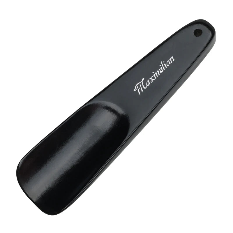 Factory Wholesale Custom Logo Shoehorn Shoe Helper Short Handle Wooden Shoe Horn Mini Size for Men and Women