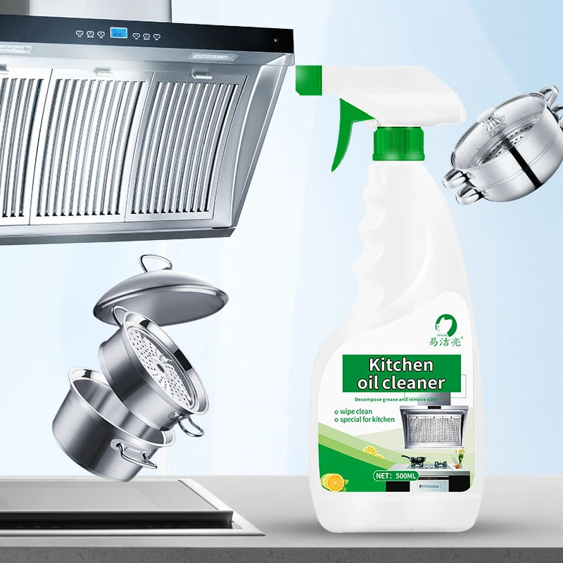 500ml Kitchen Grease Cleaner Remove Bubble Cleaner Household Cleaning Tool Bubble Oil Stain Cleaner Spray