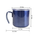 12oz Travel Tumbler Wire Handle Mouth Coffee Rose Gold Mug Double Walled Vacuum Stainless Steel Mugs with Logo
