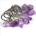 Fashion Amethyst Cluster Druzy Keychain Semi Precious Gemstone Souvenir Crystal Keychain for Gift