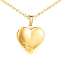 Trendy Gold Plated Stainless Steel Pendant Necklace for Women Branching Plum and Heart Shape Design Long Link Chain for Gift