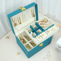 Factory Directly Sale Black Colors Travel Jewelry Organisation Box in Stock PU Leather Hanging Jewelry Organizer