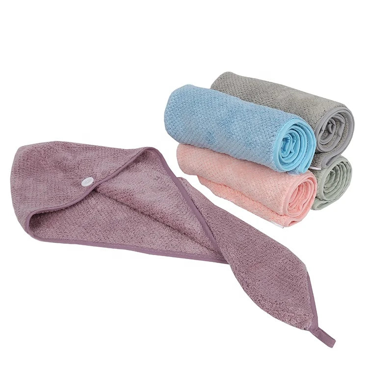 Wholesale Lint-free Quickly Drying Soft Hair Wrap Microfiber Hair Turban