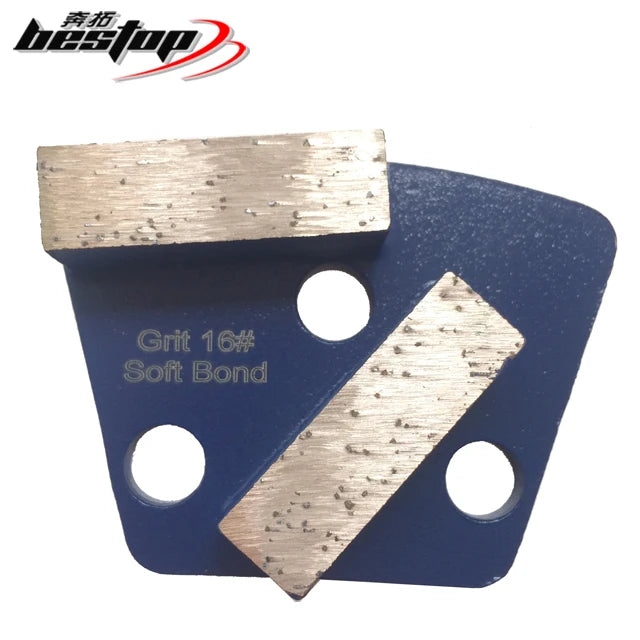 Premium 16 Grit Diamond Abrasive Trapezoid Plate Customizable 40x12x12mm Medium Concrete Floor Grinding Polar Magnetic OEM