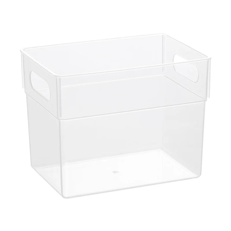Wholesale Plastic clear Markers and Stationery Storage Box Organizer Rectangle Bin with Handles