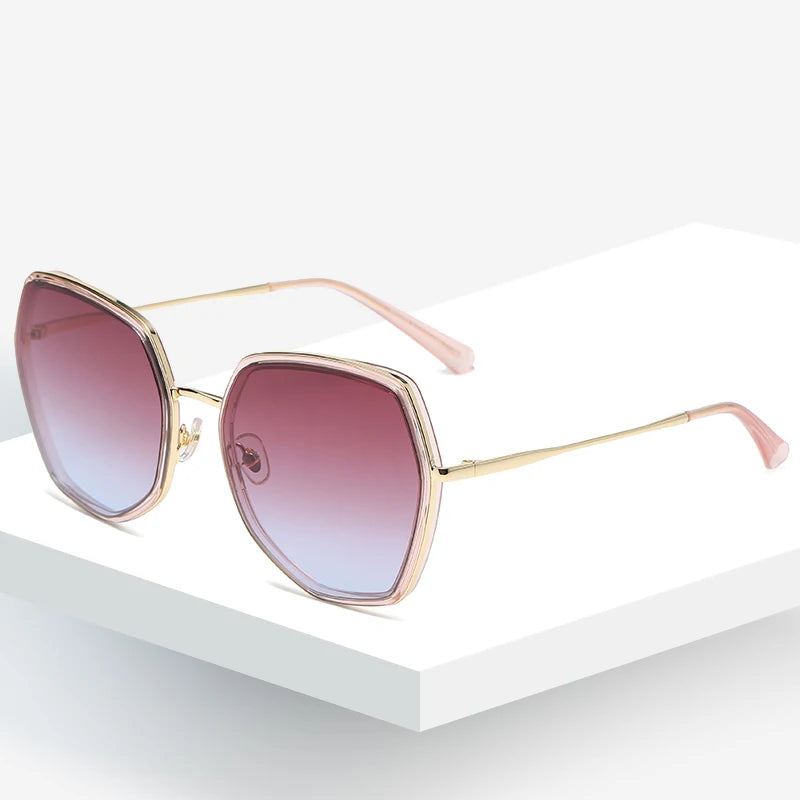 2022 Trending Gold Scratch Proof Pc Safety Metal Cycling Rectangle Men Sunglasses Manufacturers