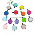 OKSILICONE Custom ID Silent Silicone Pet Tag Engraved Round Shape for Anti-lost Dog Cat ID Name Custom QR Code Logo Rubber Tags