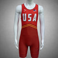 Mens American Team Singlet Wrestling Gear Tights Gym Clothes Men's Wrestling Singlets